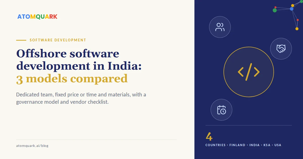 Offshore software development in India: 3 models compared